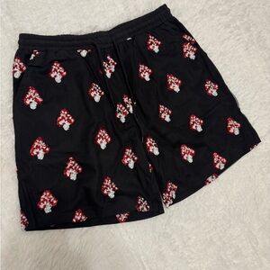 New L men’s mushroom shorts hippie rave raver festival Alice wonderland beyond